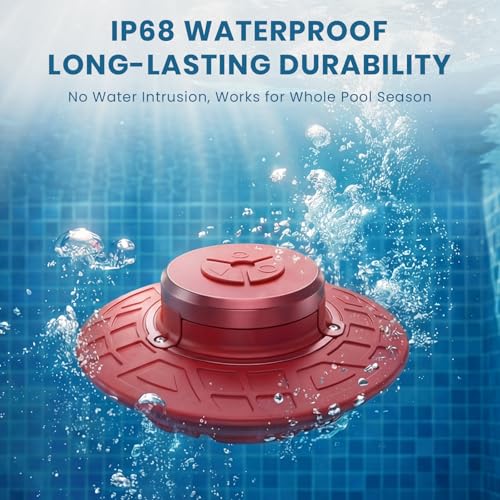 Pool Alarm, Floating Safety Alarm for Inground & Above Ground Pools, 110dB Siren IP68 Waterproof, Smart Wave-Sensing Prevents False Alerts, 262ft Wireless Range, Kids & Pets Safety (Red) by ZEPLIHS - Used condition - Image 4