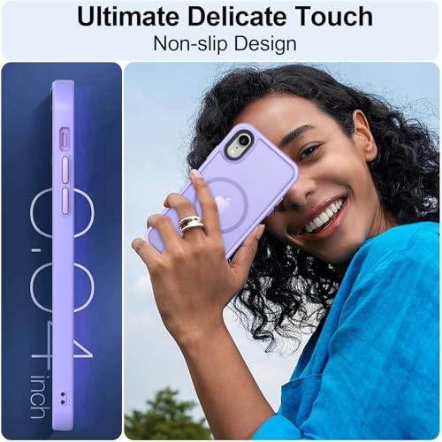 Image of MOCCA Magnetic Shockproof for iPhone XR Case,Light Purple | 10ft Drop Tested | Compatible with MagSafe | Anti-Slip Matte Finish | Raised Camera & Screen Lip | Ultra-Slim Design