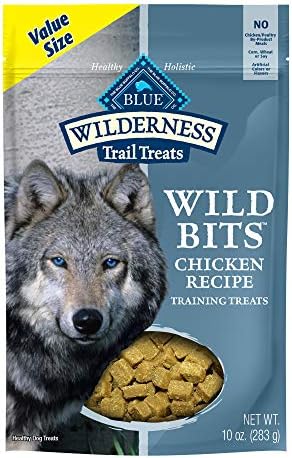 Blue Buffalo Wilderness Trail Treats Wild Bits High Protein Grain Free Soft-Moist Training Dog Treats, Chicken Recipe 10-oz bag