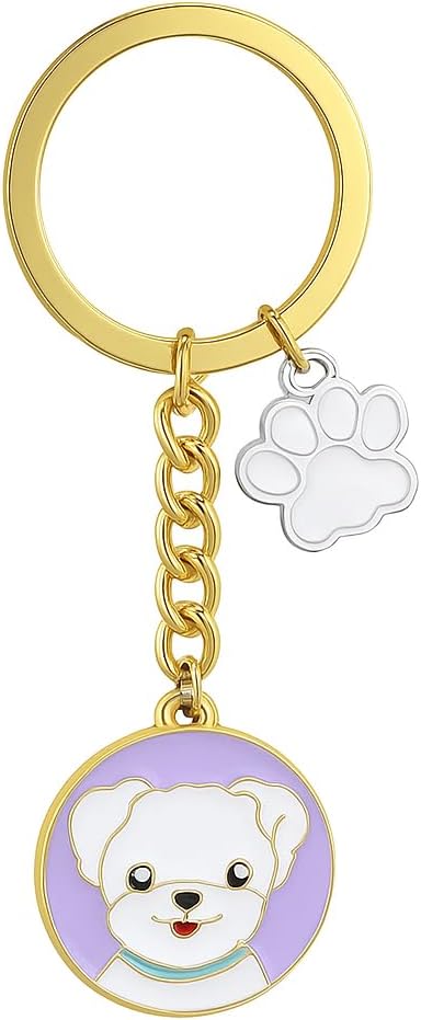 Dog Keychain, Animal Keychains Bag Charms for Women