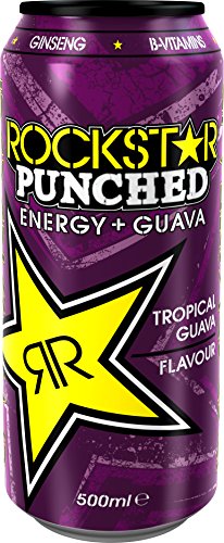 Rockstar Punched Guava Energy Drink 500 ml (Pack of 12)