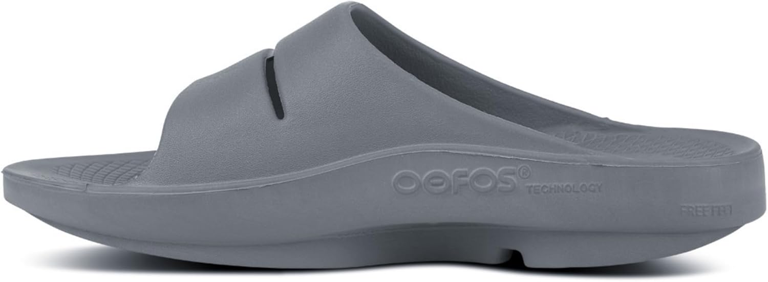 OOFOS OOahh Recovery Slide, Slate - Women’s Size 7, Men’s Size 5 - Image 5