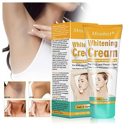 Whitening Cream, Crema Blanqueadora, Skin Whitening Cream, Crema Blanqueadora Cuerpo y Aclarar las Manchas de la piel, Corporal para Piel Oscura, Cuello, Codo-60ML