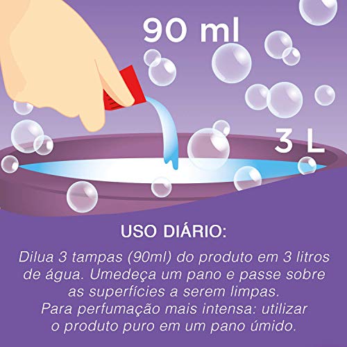 Veja Limpador Perfumado Aroma Sense Bem Estar 2L Com Óleos Essenciais Roxo