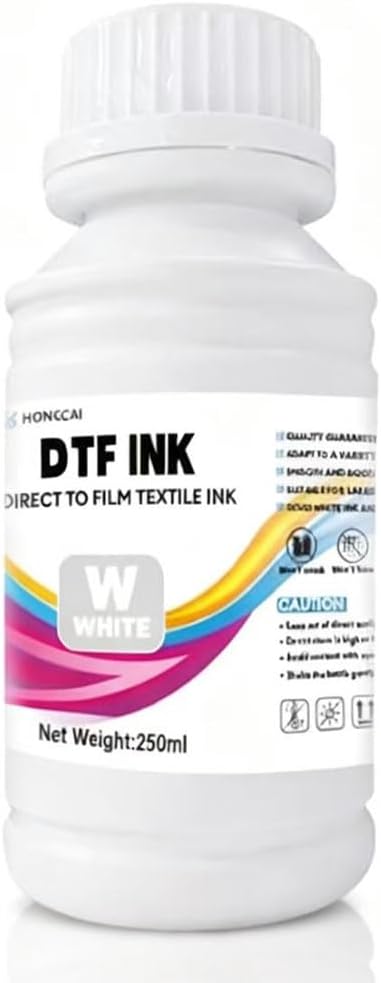 DTF Ink 1000ML, White,High Fluidity Sediment-Free Premium DTF Transfer Ink for Heat Transfer Film T-Shirt Printing,for DTF Printer Printhead L1800 ET-8550 P800 R1390 XP15000 XP600 DX5 i3200