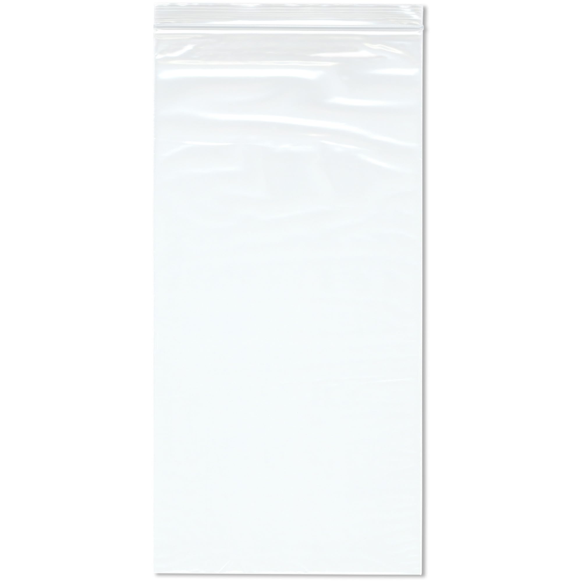 Plymor 8" x 16" (Pack of 100), 2 Mil Zipper Reclosable Plastic Bags