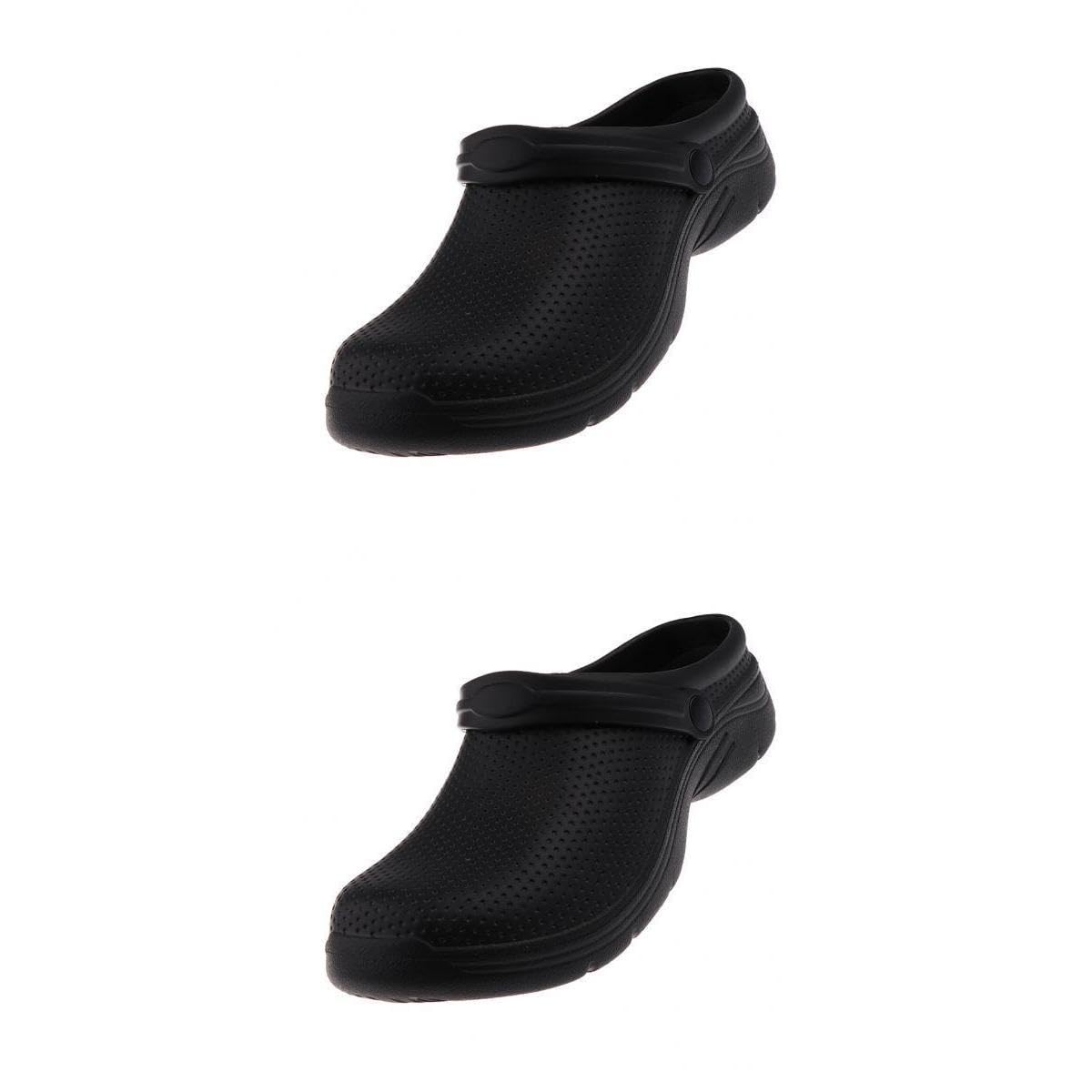 merishopp 2pairs professional unisex men women eva slip resistant work clog shoes