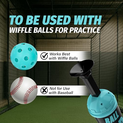 Ball Popper – Reinforced Tee Ball Popper, Durable Design, No Battery – Pop Up Baseball Trainer for Timing &#038; Accuracy Batting Practice (to Be Used with Practice Wiffle Balls, Balls Not Included)