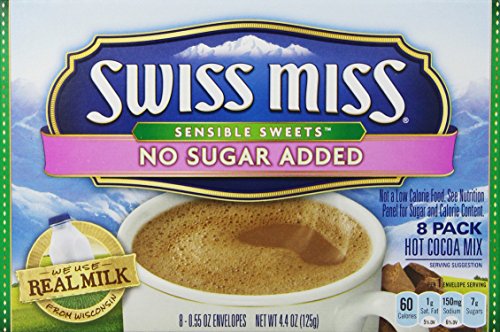 Swiss Miss Sensible Sweets No Sugar Added Hot Cocoa Mix, 8 Count 4.4 oz