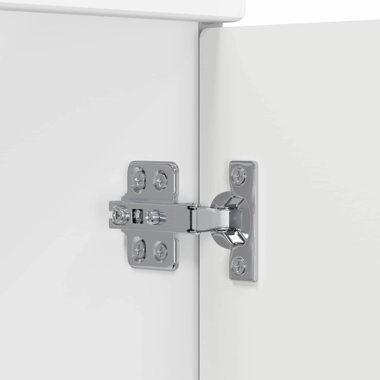Set di mobili da bagno bianco 81 x 40 x 84,5 cm in legno con vano portaoggetti, lavabo e rubinetto per bagni interni, design moderno, facile da montare, durevole, ideale per ristrutturazioni