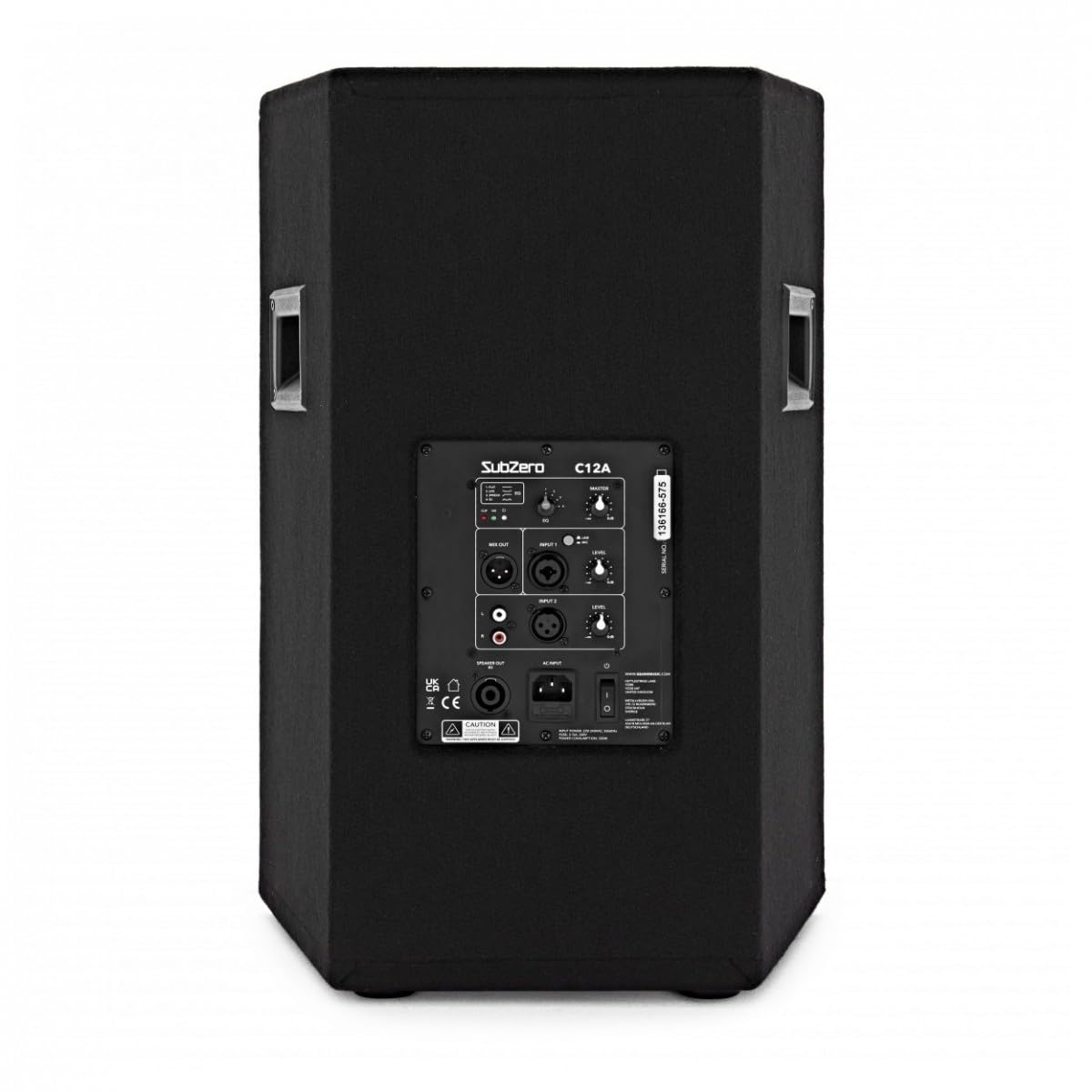 SubZero Altavoz Activo de 12 Pulgadas para megafonía C12A - Clase D - 280W RMS