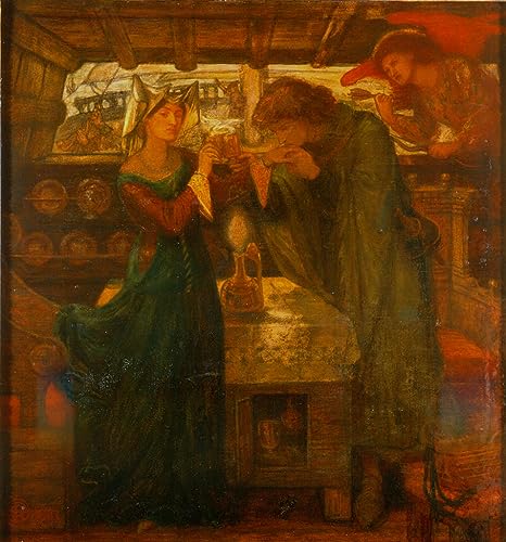 Affiche impression d'art Tristram et Isolde Rossetti tableau déco 60x90