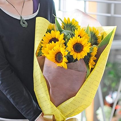 Amazon エーデルワイス花工房 ひまわり 10本の花束 誕生日 お祝い お見舞い 元気が出る 花ギフト 花束 オンライン通販