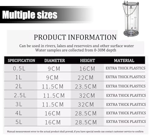 Stainless Steel Water Sampler for Rivers & Lakes - Field Water Sample Collection Tool for Environmental Monitoring & Water Quality Testing