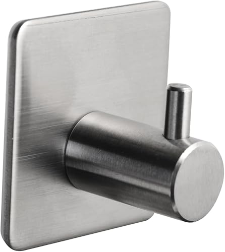 Miniatura 3 de 4 ganchos autoadhesivos de acero inoxidable para un fácil almacenamiento en la pared para llaves, toallas y adhesivo más fuerte para uso en cocina y