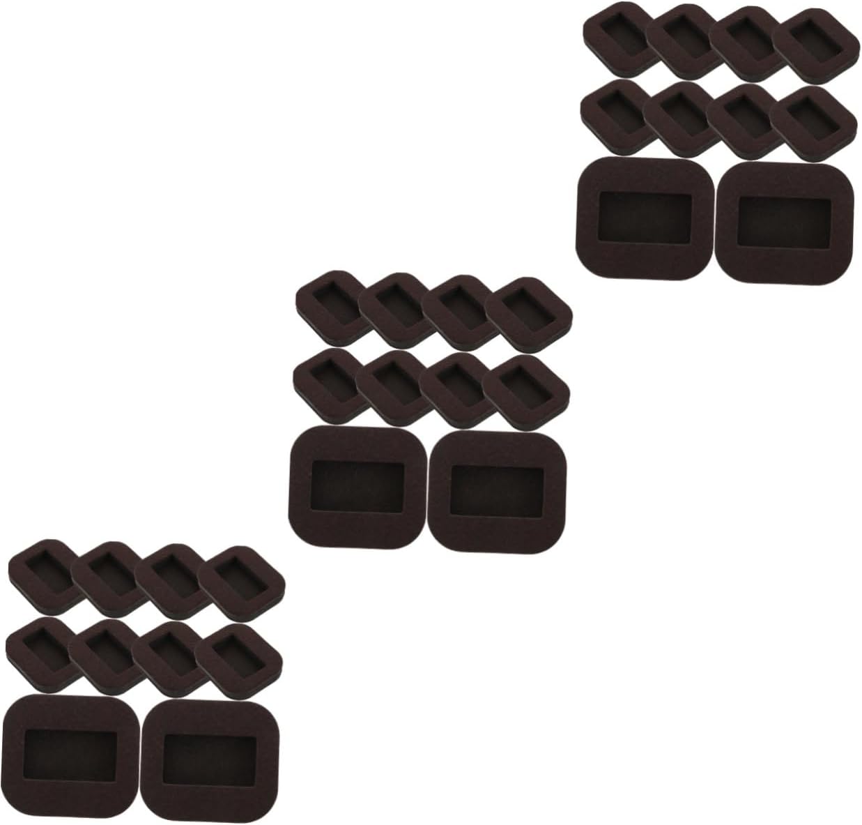 DOITOOL 30pcs Felt Furniture Chair Caster Cups for Floor and Pads for Sofas Wheelchairs and Chairs Prevent Scratches and Unwanted Movement