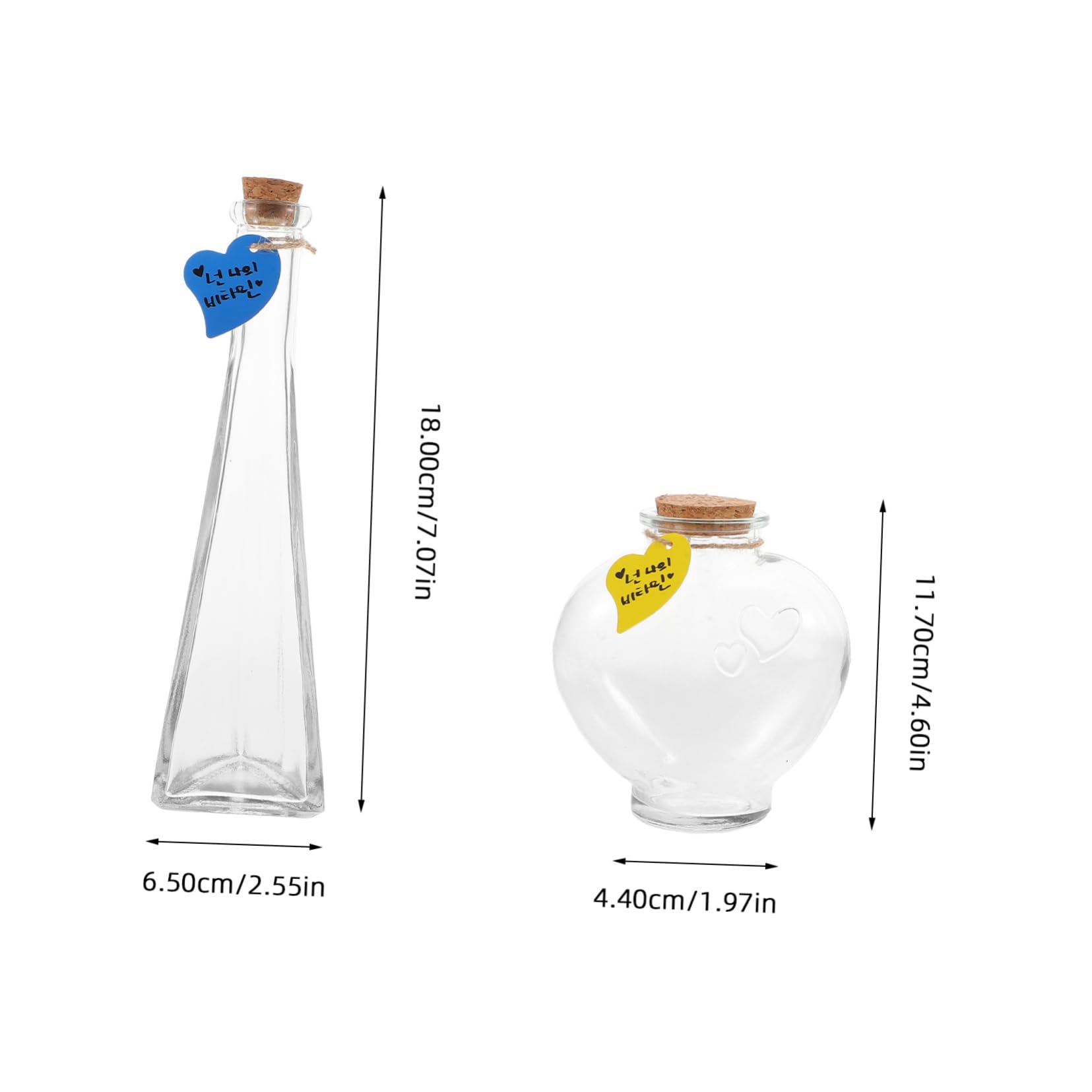 iplusmile 3 pezzi Bottiglie per Cerimonia Della Sabbia Matrimonio con Tappi Sughero Bottiglie Piccole Versatili per Decorazioni Regali e Progetti DIY Contenitori Resistenti e Riutilizzabili