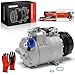 A-Premium A/C Compressor with Clutch Compatible with BMW 323i 325xi 328i 330i, 525i 540i, 740i 740iL, M3 M5 X3 Z8