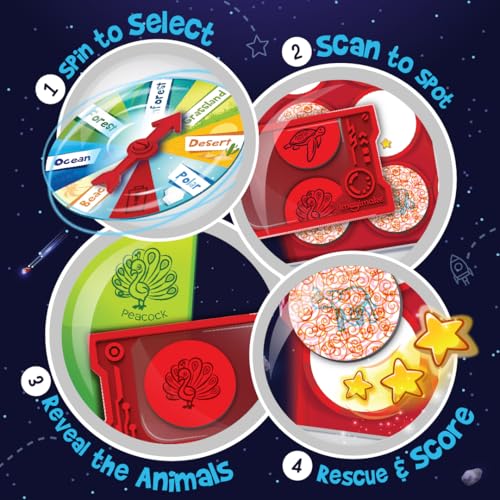 Image of Imagimake Rescue Quest-Animals & Habitats | Spin, Discover & Rescue Animals | Educational Toys |Fun Board Games for Friends & Family Night |Travel-Friendly Indoor Game |Gift for Kids Ages 5,6,7,8,9,10