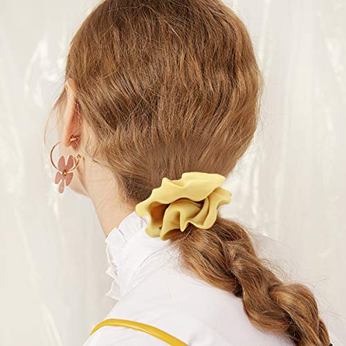 20 Pcs Floral Plaid Solid Color Scrunchies, Scrunchies For Girls With Bow, Scrunchies For Women With Chiffon, Bow Scrunchies For Women Bulk, Hair Scrunchies For Women's Hair #TOP4