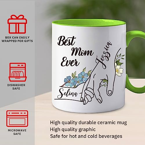 Mothers-Day-Birthday-Gifts-From-Daughter-Son-Kids-Personalized-Mom-Grandma-Mug-with-Name-11oz-Best-Mom-Ever-Present-Birthday-Unique-Gifts-for-Mom-Stepmoms-Wife-Women-7-Color-Mom-Mug