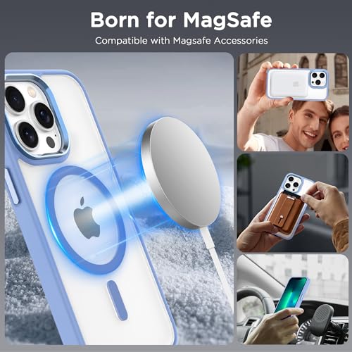 Image of CACOE Magnetic Case for iPhone 13 Pro Max 6.7 inch, Light Blue