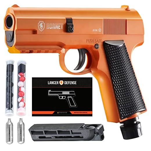 Airsoft Gun Airsoft Pistol CO2 Self Defense .43 Caliber, Home Personal Security Defense for CO2 Cartridges / Rubber Rounds / Pepper Balls