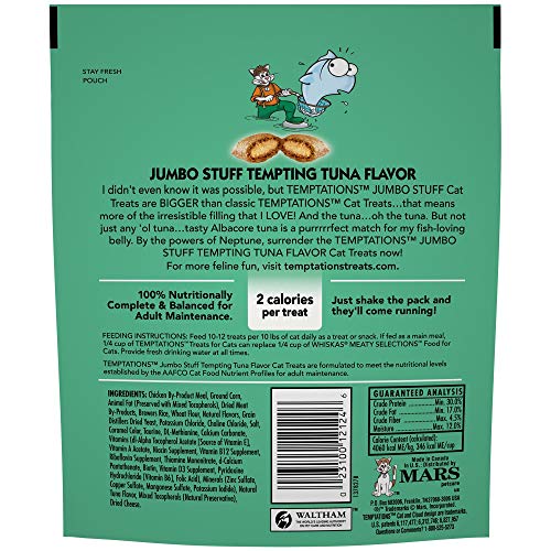 Temptations Mega Jumbo Stuff Tempting Tuna Flavor (1-Bag) (Net Wt 5.3 Oz) #TOP4