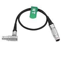 12V Power Cable for Steadicam M1 M2 to RED V-Raptor Komodo-X DSMC2 Epic Scarlet Camera 2B 3 Pin to Right Angle 6 Pin Female 50cm