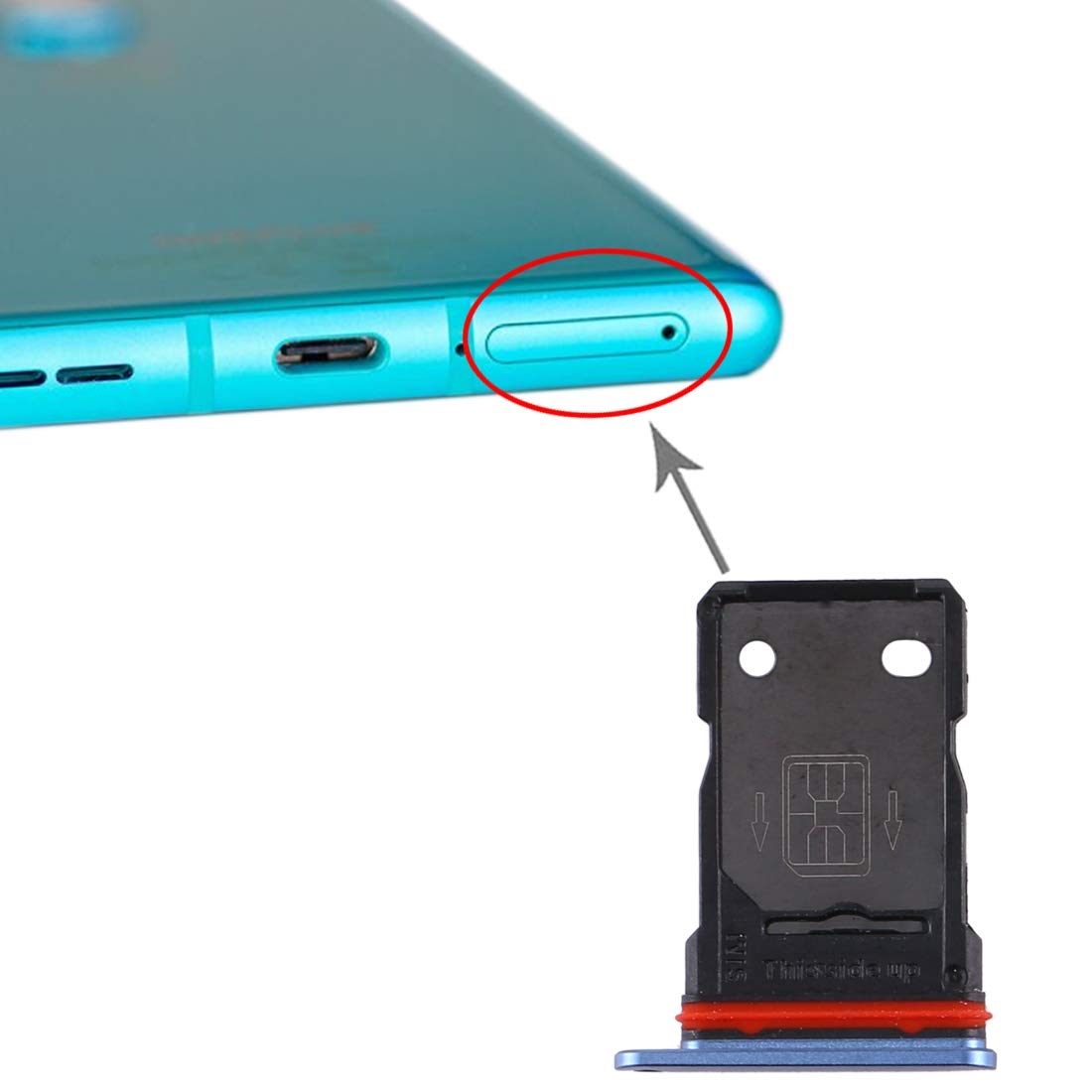 Amazon.com: for OnePlus 8 5G UW (Verizon) SIM Card Tray (Blue