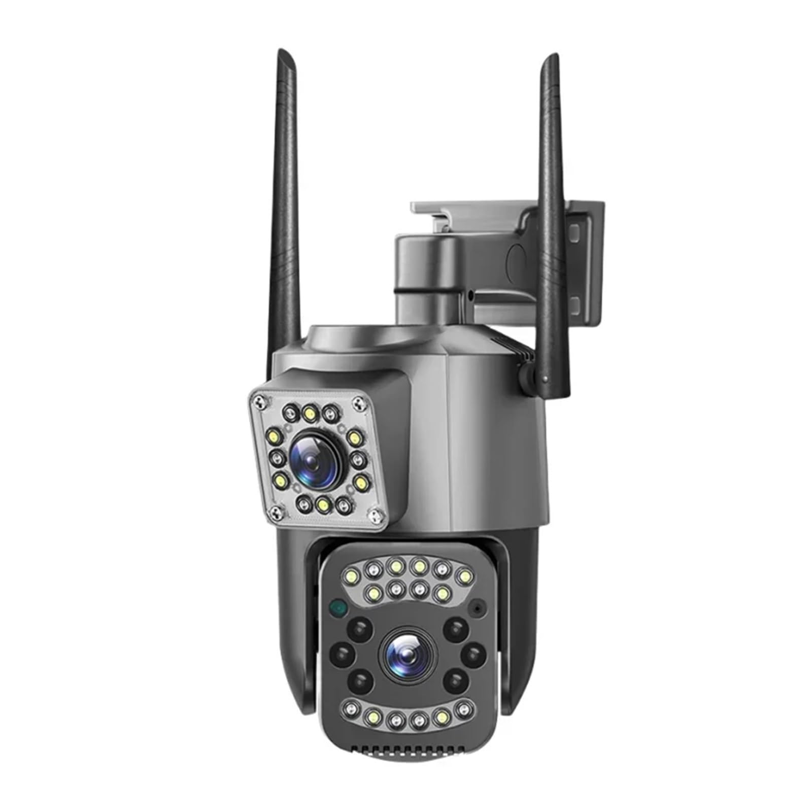 Kamery bezpieczeństwa, Kamera 4G Panorama Wi-Fi 8MP Kamery IP Do Monitoringu Kolor HD Noc PTZ Niania Elektroniczna 8-krotny Zoom Podwójny Obiektyw Zewnętrzna Bezprzewodowa(4G Camera ADD 128G)