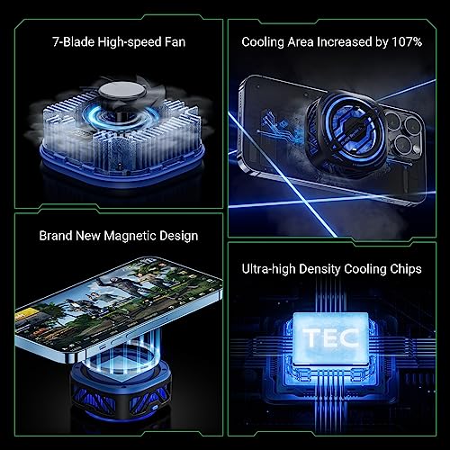 【磁気式 スマホ散熱器】Black Shark スマホクーラー スマホ冷却ファン ペルチェ素子 クーラー冷却面積拡大 1秒急速冷却 静音 軽量 小型 操作が簡単な スマホ 冷却ファン iPhone/iPadなど多機種対応(White)