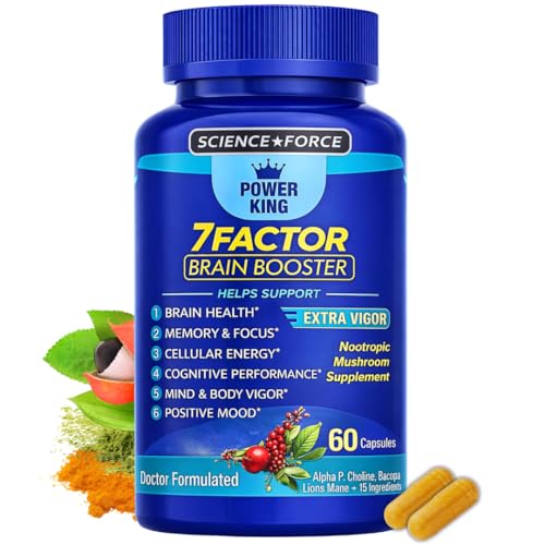 Brain Supplements for Memory & Focus - Nootropic Brain Health - Cognitive Performance, Clarity, Energy, Mental Vigor, Shilajit - Alpha Choline, Lion's Mane, Bacopa, 18 Premium Ingredients