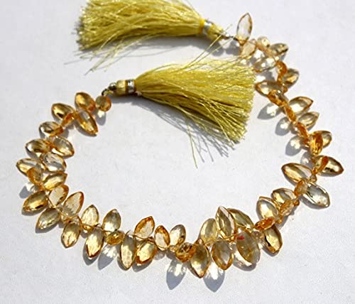 Citrine naturelle facettée en fil de perles pour offrir un cadeau personnalisé