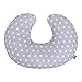 LULANDO Coussin d'allaitement en forme de croissant pour nourrissons 55 x 42cm, pour les femmes enceintes, doux et flexible, lavable, taie d'oreiller échangeable, coton 100 %, fabriqué dans l'UE.