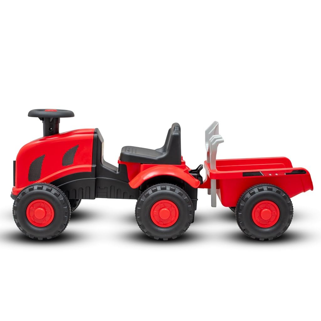 Jeździdełko traktor z przyczepą Benny czerwony