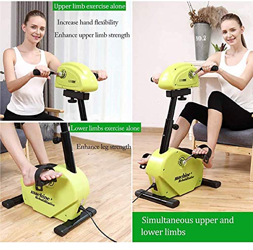 Image of Electric Fitness Motorized Exercise Bike - Upper and Lower Limb Pedal Exerciser, with LCD Display, Home Hemiplegia Rehabilitation Training Bike Machine