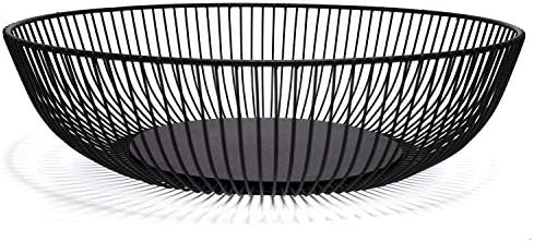 TEETOOKEA Metal Wire Fruit Basket, Creative Minimalist Housewares Metal Iron Fruit Storage Bowls Holder for Kitchen Counter, Home Decor, Table Centerpiece Decorative (Hemisphere)