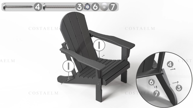 Amazon.com : Costaelm Outdoor Folding Chair, Outdoor Seating
