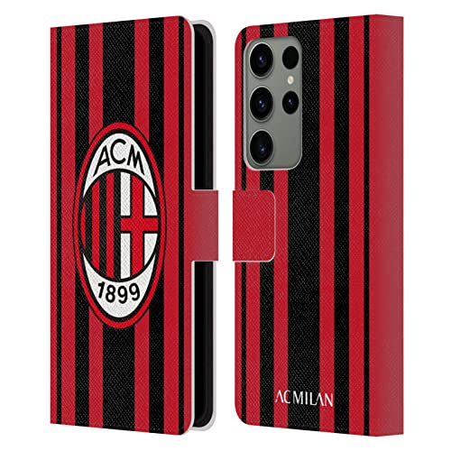 Funda Libro Samsung Galaxy S23 Ultra 5G AC Milan Carcasa Cuero Antiarañazos con Tarjetero