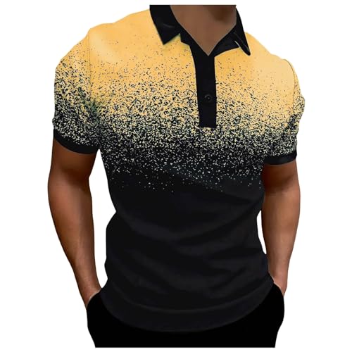 Polo homme manches courtes chemise imprimé t-shirt été confortable