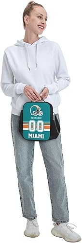 Vista 198 de Bolsa de almuerzo personalizada de Nueva Inglaterra, regalos para hombres, mujeres, fanáticos, con nombre y número personalizados, correas de hombro