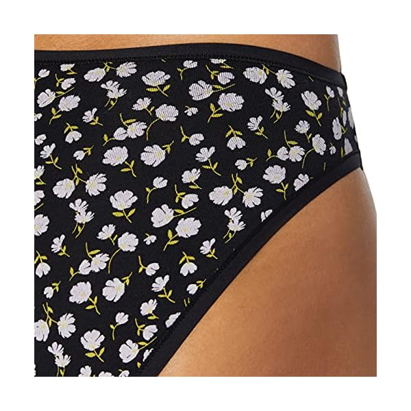 Amazon Essentials Women's Cotton High Leg Brief Underwear (Available in Plus Size), Pack of 6, Multicolor/Floral, Small
