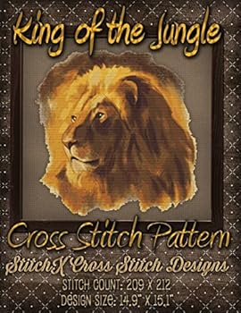 Paperback King of the Jungle Cross Stitch Pattern Book