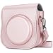 Fintie Protective Case for Fujifilm Instax Mini 25 26 Instant Camera - Premium Vegan Leather Bag Cover with Removable Strap (Rose Gold)