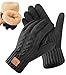 Bobelle Wear Herren Winterhandschuhe mit Fleecefutter, Touchscreen Warme Gedehnt Strickhandschuhe Thermohandschuhe Outdoor Winter Geschenke für Herren und Damen (Schwarz)