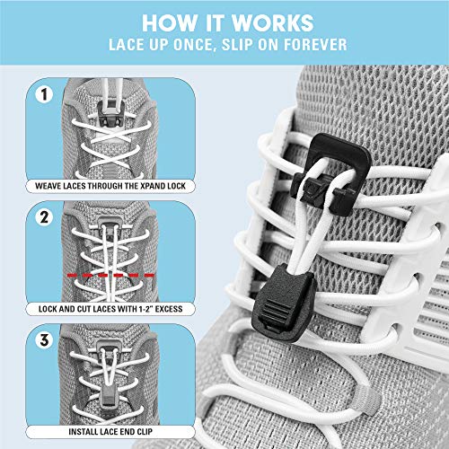 Buy Xpand Quick Release RoundLacing No Tie Shoelaces System with
