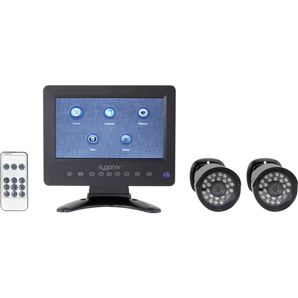 Sygonix SY-4600588 AHD kamera monitoringowa zestaw 2-kanałowy z 2 kamerami 1280 x 720 pikseli