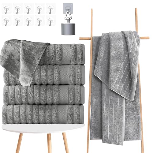 Catálogo de Toallas de baño grandes - 5 favoritos. 50 Carenqueen 4 Pack 140cm * 70cm Toallas de Baño Grande de Secado Rápido -100% Algodón Puro de 600 gsm, Toallas de Baño Grandes para Cuerpo, Ultra Suaves, de Secado Rápido,...