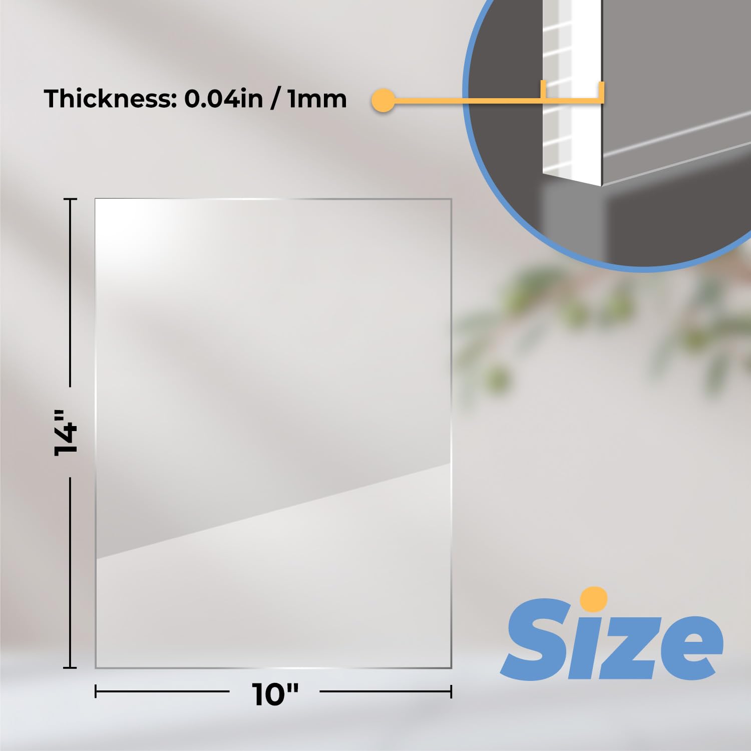Clear Acrylic Sheets - 5 Pack, 1mm Thick -3
